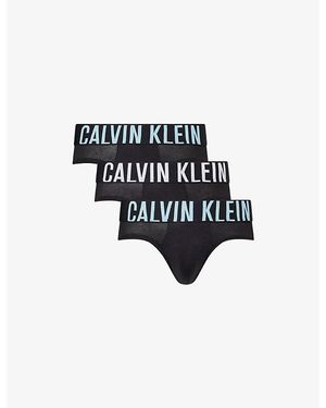 Calvin Klein Intense Power Pack Of Three Stretch-Jersey Briefs - Black