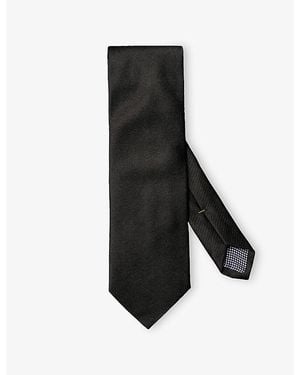 Eton Textured Silk Tie - Black