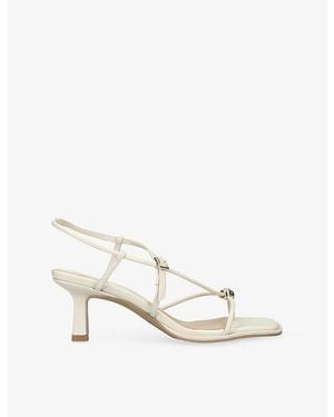 Dolce Vita Mylee Leather Heeled Sandals - White