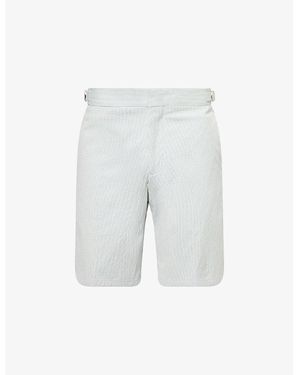 Orlebar Brown Norwich Seersucker Cotton-Blend Shorts - Grey