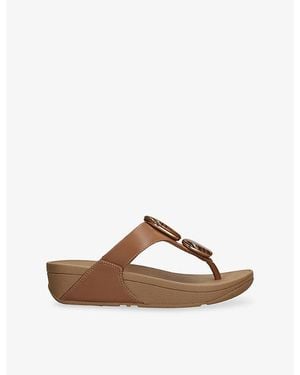 Fitflop Lulu Marble Leather Sandals - Brown