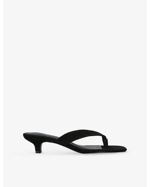 Steve Madden Tracie Suede Heeled Sandals - Black