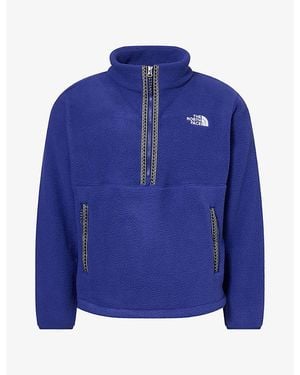 The North Face Fleeski Brand-Emboidered Fleece Sweatshirt - Blue