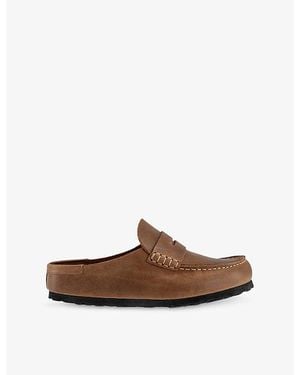 Birkenstock Naples Wrapped Suede Clogs - Brown