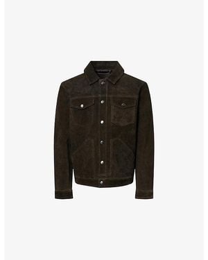 PAIGE Rubino Patch-Pocket Leather Jacket - Black