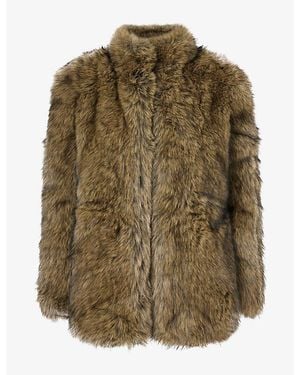 Frankie Shop Denia Faux-Fur Jacket - Green