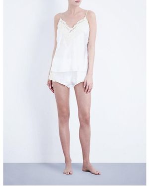La Perla Maison Silk-Blend Shorts - White