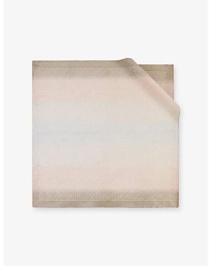 BVLGARI Letter Degrade Printed Square Silk Scarf - Natural