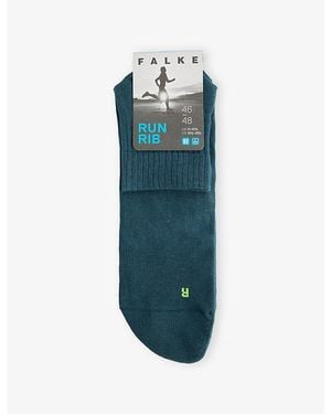 FALKE Run Rib Cotton-Blend Socks - Blue