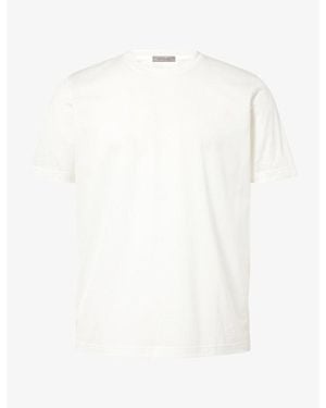 Corneliani Crew-Neck Mercerized Cotton T-Shirt - White