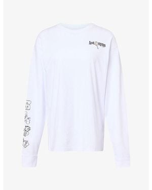 Damson Madder Antonyms Graphic-Print Cotton T-Shirt - White