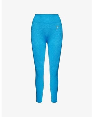 GYMSHARK Vital Sculpt Seamless Leggings - Blue