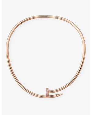 Cartier Juste Un Clou 18Ct Rose- And 0.68Ct Brilliant-Cut Diamond Necklace - Metallic