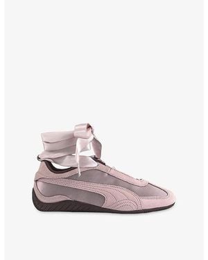 PUMA Speedcat Go Leather And Mesh Sneakers - Pink