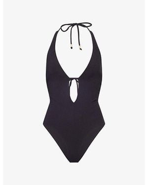 WE Are Tala Halter-Neck Tie-Back Swimsuit - Blue