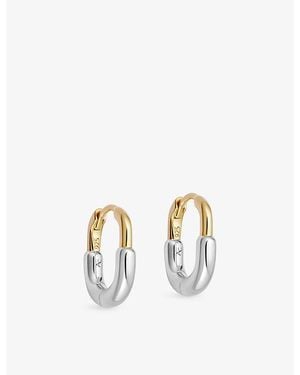 Astley Clarke Aurora U-Hoop 18Ct And Sterling- Huggie Earrings - White