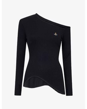 Vivienne Westwood Long-Sleeve Orgy Shoulder Jersey T-Shirt - Blue