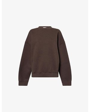 Sisters & Seekers Seekers Classic Embroidered Cotton-Blend Sweatshirt - Brown