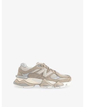 New Balance 9060 Suede And Mesh Trainers - White