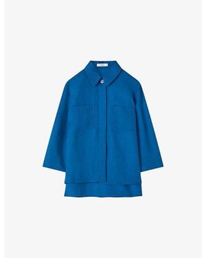 JOSEPH Simi Relaxed-Fit Woven Shirt - Blue