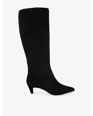 KG by Kurt Geiger Tansy Suede Heeled Knee-High Boots - Black