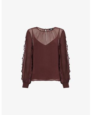 PAIGE Isabel Silk Blouse - Brown