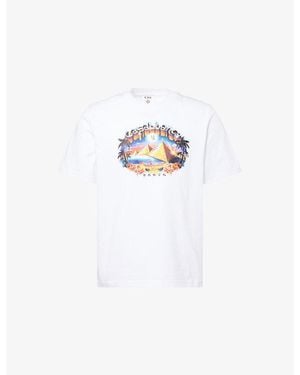 CASABLANCA Classic Pyramid Cotton T-Shirt - White