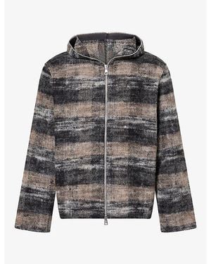 Our Legacy Hooded Zip-Up Wool-Blend Jacket - Gray