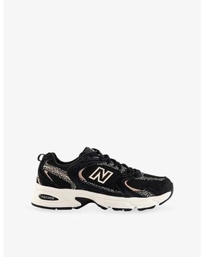 New Balance Mr530 Suede And Mesh Sneakers - Black