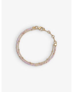 Astley Clarke Biography Chalcedony And Rhodochrosite 18Ct-Vermeil Bracelet - White