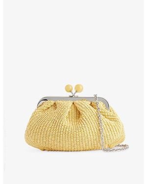 Weekend by Maxmara Pasticcino Small Woven Clutch Bag - Yellow
