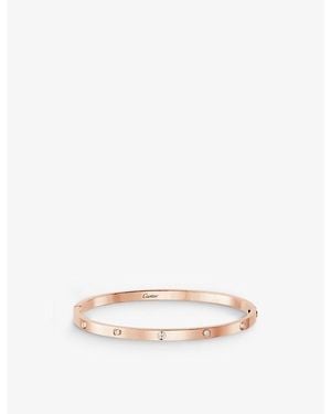 Cartier Love Small 18Ct Rose- And 10 Brilliant-Cut Diamonds Bracelet - Metallic