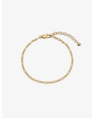Monica Vinader Textured Link Chain 18Ct Vermeil Bracelet - Metallic