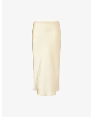 Anine Bing Bar Silk Midi Skirt - Natural