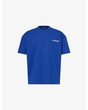 Cole Buxton Sportswear Logo-Print Cotton-Jersey T-Shirt - Blue