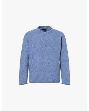 FINISTERRE Barents Crewneck Wool-Blend Jumper - Blue
