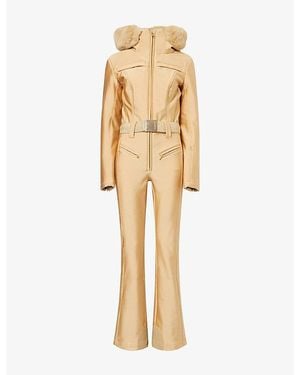 Goldbergh Char Belted Stretch-Woven Ski Suit - Natural