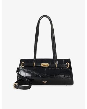 Dune Depend Leather Shoulder Bag - Black