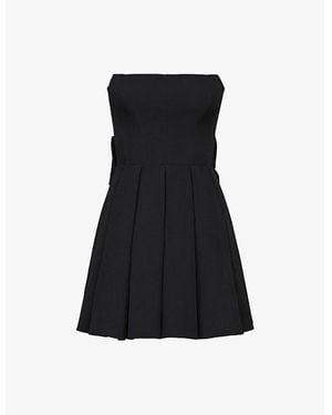 House Of Cb Emmanuela Strapless Woven Mini Dress - Black