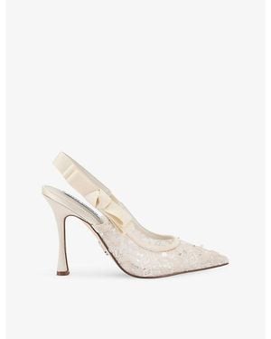 Steve Madden Brylie Lace Slingbacks - White