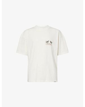 Represent 24 Hour Service Graphic-Print Cotton T-Shirt - White