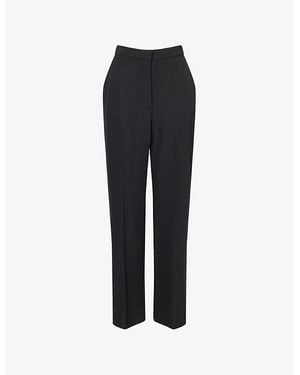 Givenchy High-Rise Straight-Leg Wool Trousers - Black