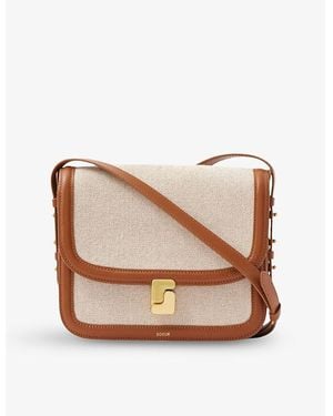Soeur Bellissima Maxi Canvas And Leather Cross Body Bag - Pink