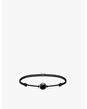 Thomas Sabo Karma Secret 925 Sterling- And Obsidian Beaded Bracelet - White