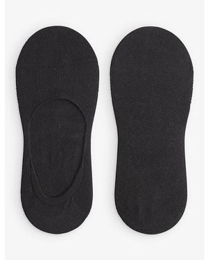 Reiss Axis Low-Rise Stretch-Cotton Socks - Black