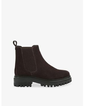 KG by Kurt Geiger Teddy Leather Ankle Boots - Black