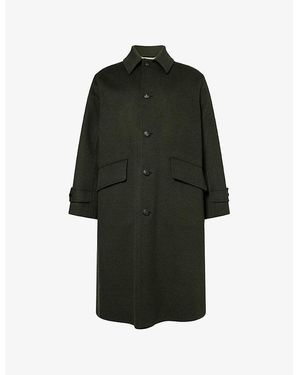dunhill Loden Double-Faced Wool-Cashmere Blend Coat - Black