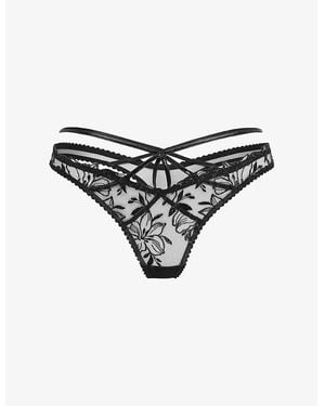 Agent Provocateur Ozella Lace Thong Xxl - Black