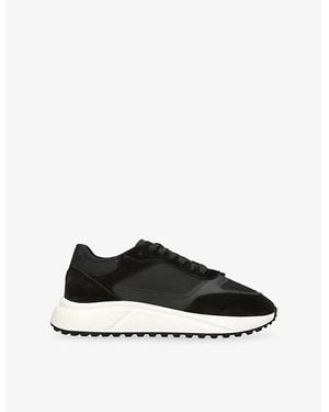 Arne Technical Runner Suede And Mesh Sneakers - Black