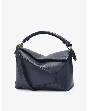 Loewe Puzzle Edge Small Leather Cross-Body Bag - Blue